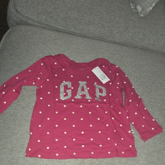GAP Other - GAP Kids Fuchsia Polka Dot Long Sleeve Tee